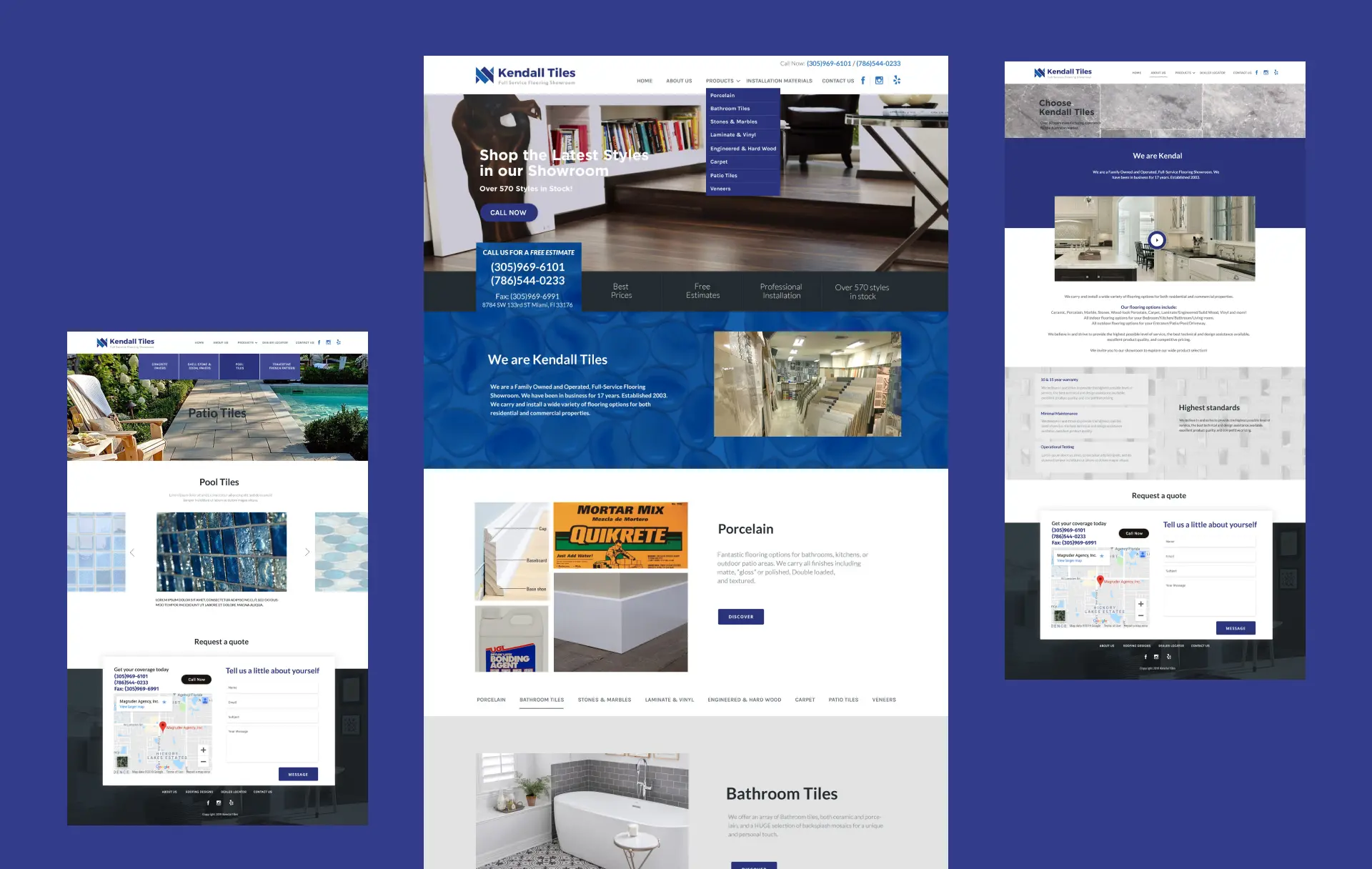 Clean professional designs of home and inner pages of website