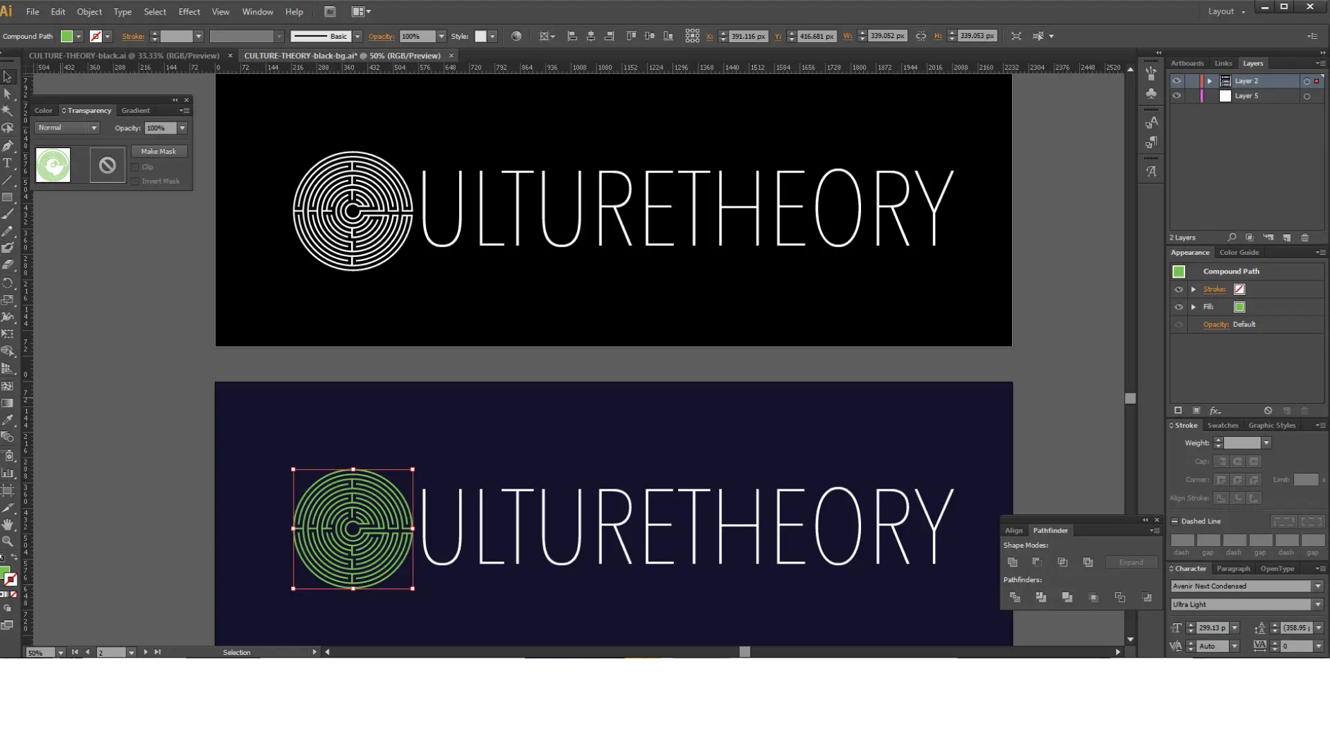 Designing Process Of Culture Theory Logo