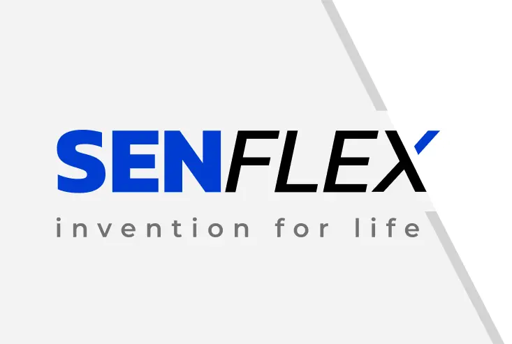 A typography logo designed for SENFLEX
