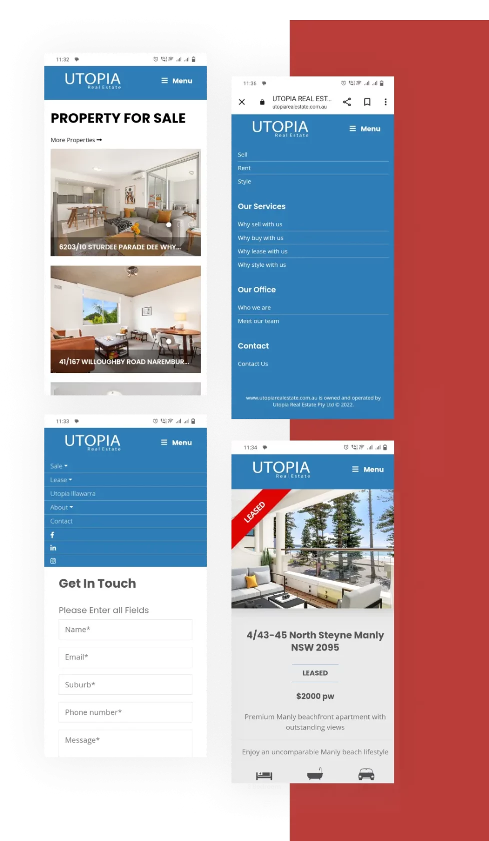 Responsive mobile display of web pages