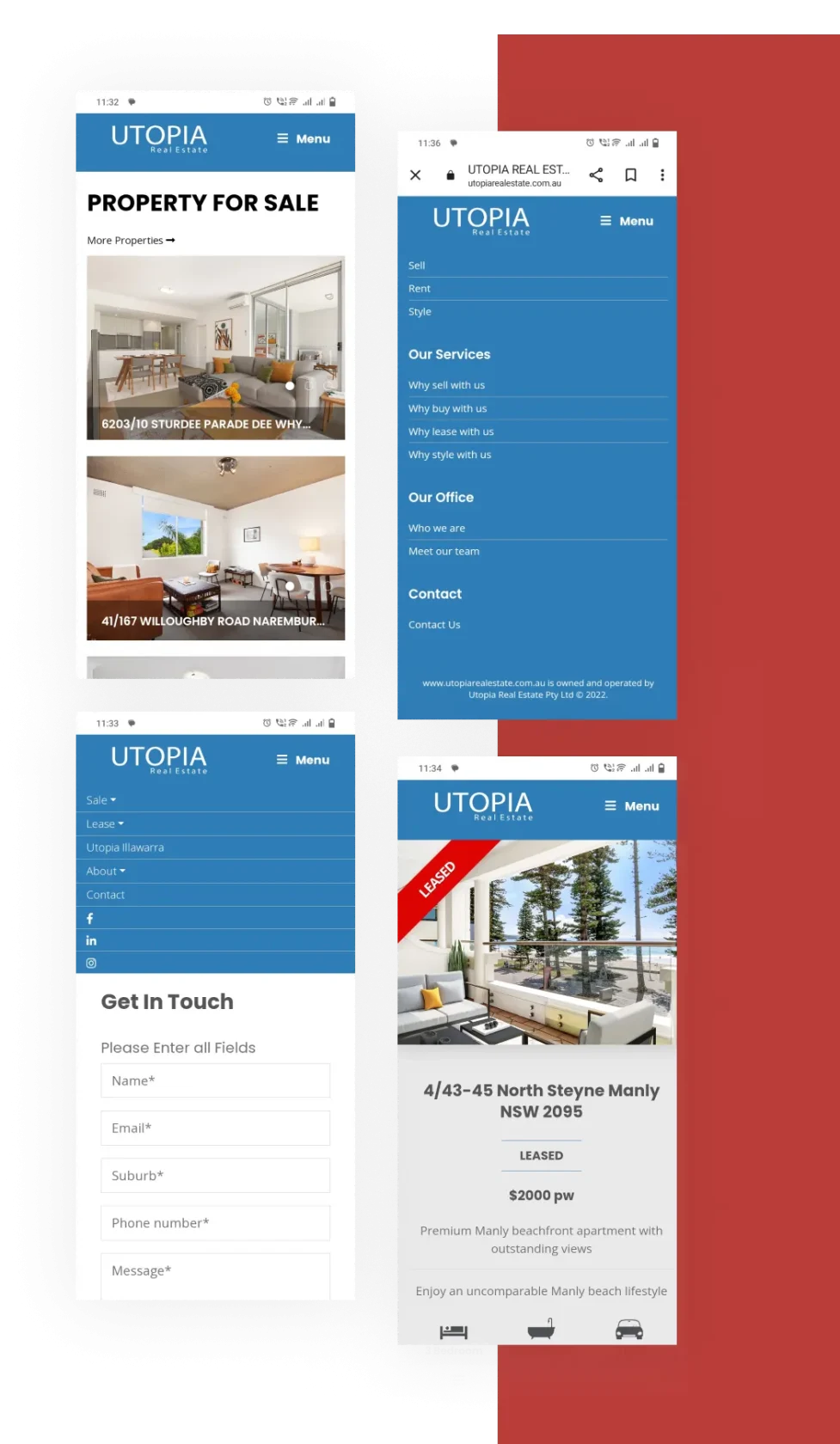 Responsive mobile display of web pages